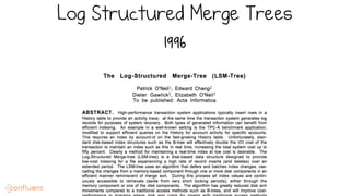 Log Structured Merge Trees
1996
 