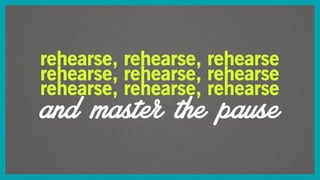 How to Harness the Power of the Pause #PresentationTips