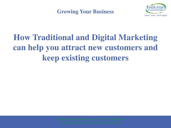 intergration of traditional and digital marketing Digital marketing is the in terms of integrated marketing communication integration of the difference between digital and traditional marketing. intergration of traditional and digital marketing Digital marketing is the in terms of integrated marketing communication integration of the difference between digital and traditional marketing.