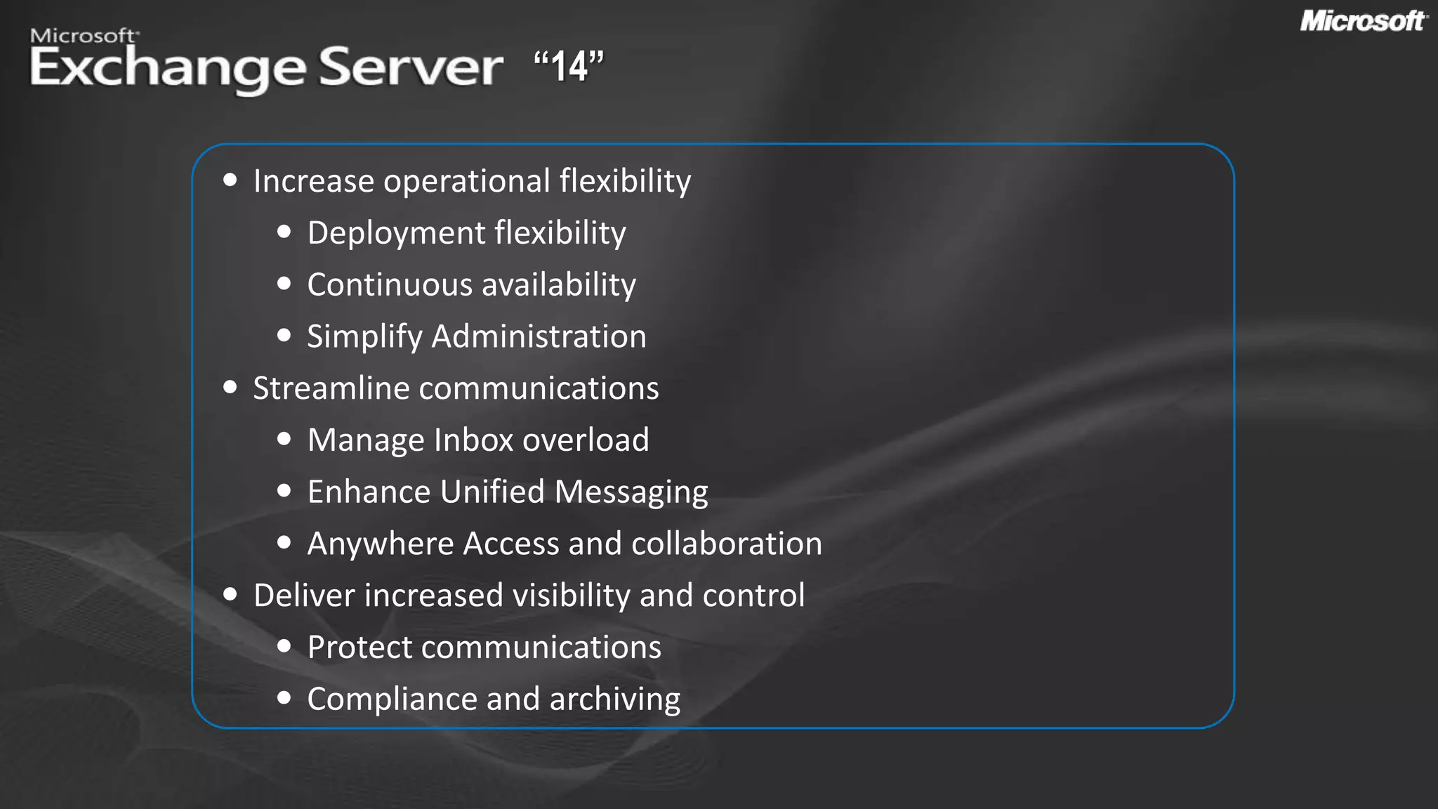 How Companies Are Moving ForwardTomorrowTodayCommunications PlatformValue-Added Feature ServersLCS / OCSExchangeOffice SystemADPBX / IP-PBXSmart Unified ClientsConsistent ExperienceStreamlined CommunicationBusinessAppsOperational ControlExtensible VoIP Foundation