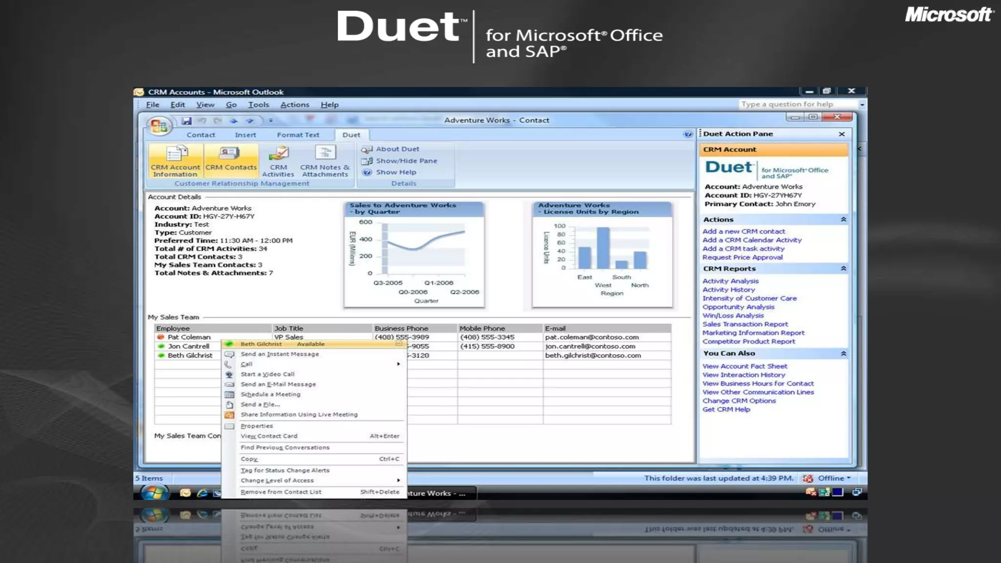 Click to communicate in Microsoft Office