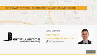#FXofKC#FXofKC
Drew Martens
SEM Analyst
dmartens@emfluence.com
The Power of Visual Information & Content Marketing
@Drew_M...