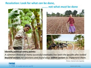 The power of water - Four propositions and a resolution 