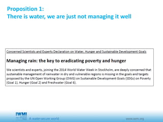 The power of water - Four propositions and a resolution 