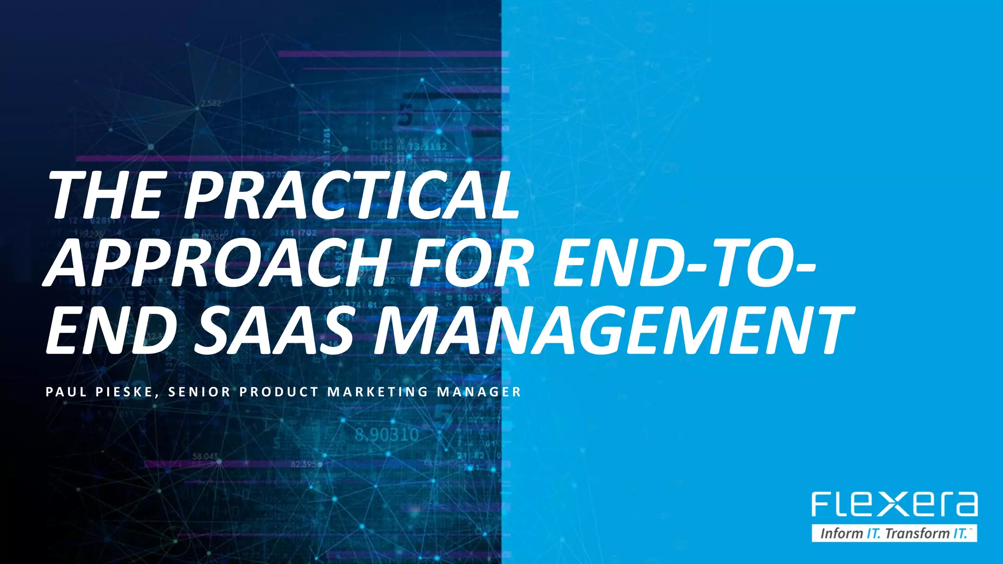 The Practical Approach for End-to-End SaaS Management | PPT