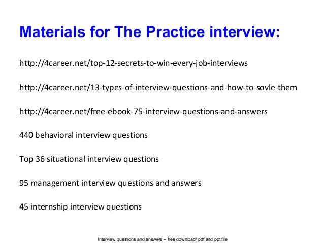 practice job interview questions