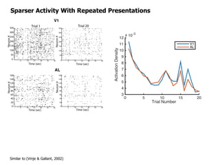 Sparser Activity With Repeated Presentations
Cell Assembly Order
3 4 5 6
Numberofunique
cellassemblies
x104
0
1
2
3
4
5
6
...