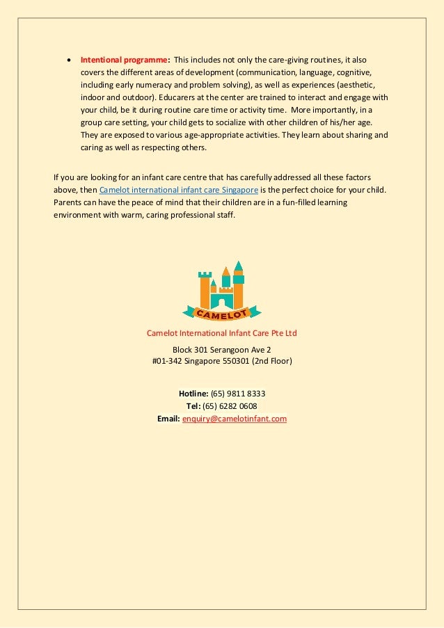 camelot infant care
