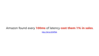Amazon found every 100ms of latency cost them 1% in sales.
http://bit.ly/2EXPfbA
 