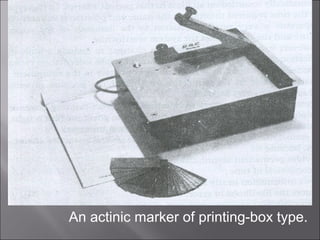 An actinic marker of printing-box type.

 