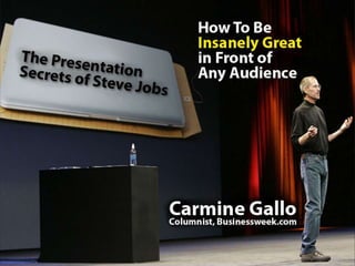 The Presentation Secrets Of Steve Jobs Slide 1