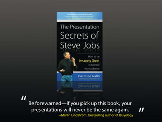 Be forewarned—if you pick up this book, your presentations will never be the same again.<br />–Martin Lindstrom, bestselli...