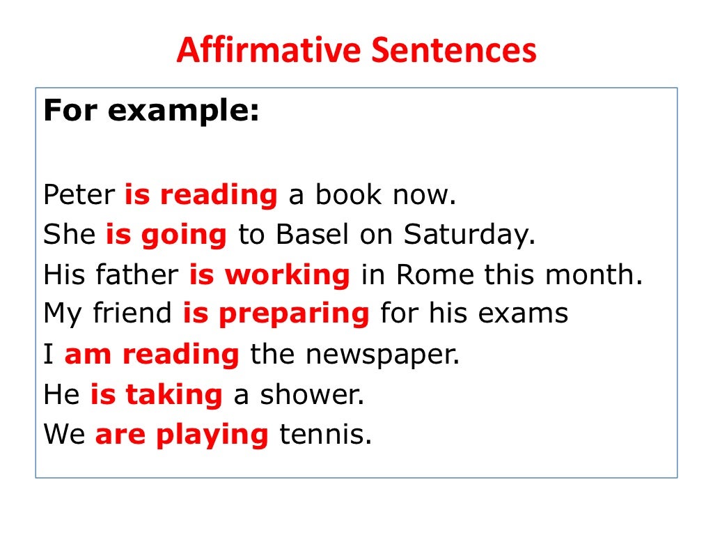 The present continuous