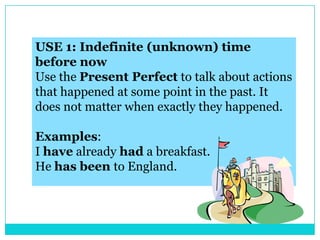 The present perfect tense | PPTX