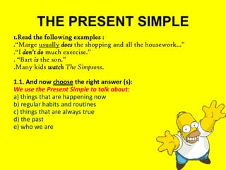 The present simple and the simpsons | PPTX
