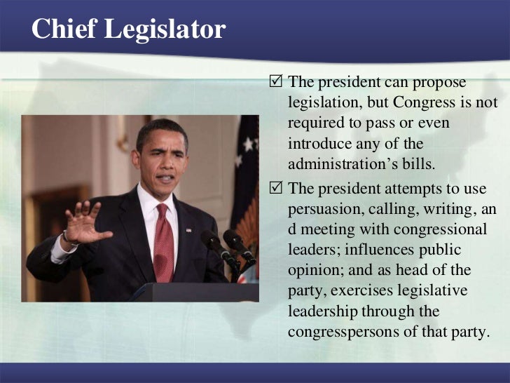 Chief Legislator The President