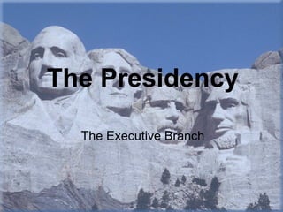 The Presidency

  The Executive Branch
 