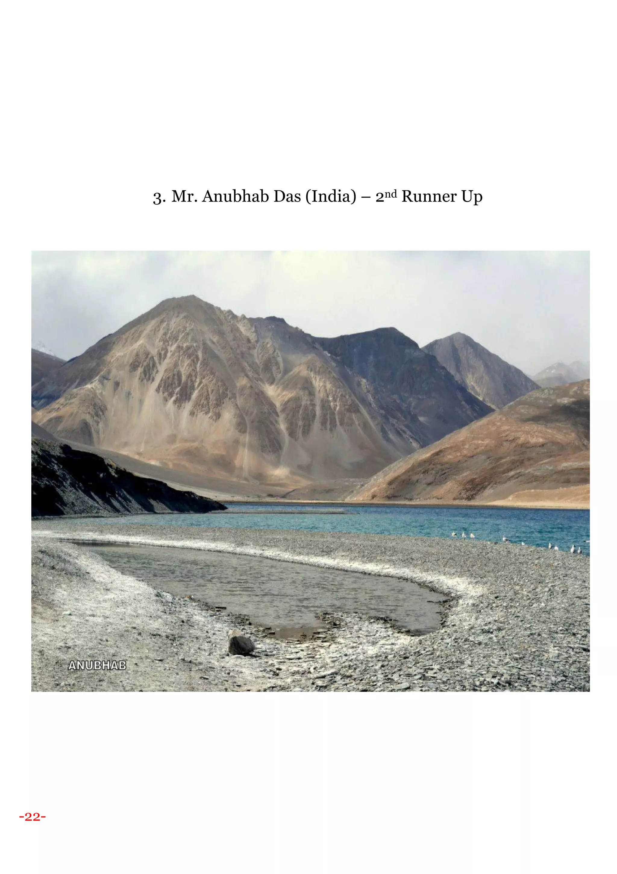 -22-
3. Mr. Anubhab Das (India) – 2nd Runner Up
 