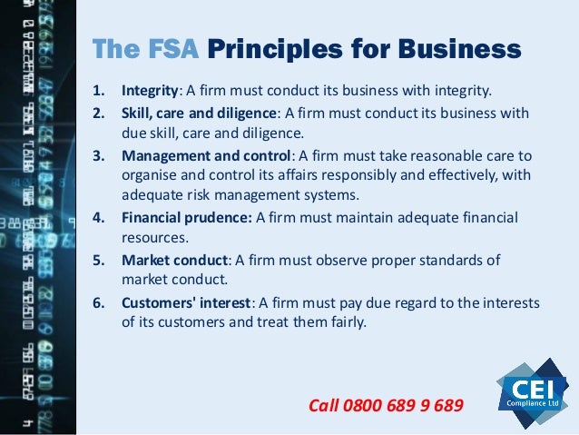 The price of breaching the fsa principles