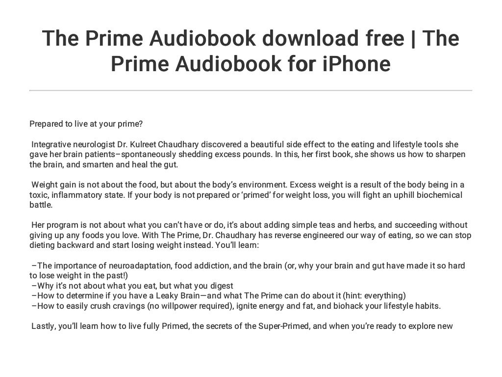 prime audio books