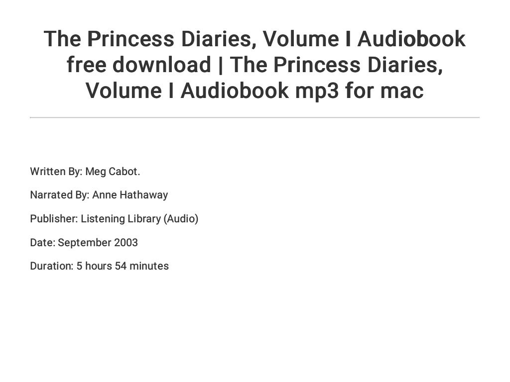 the princess diaries volume ii princess in the spotlight