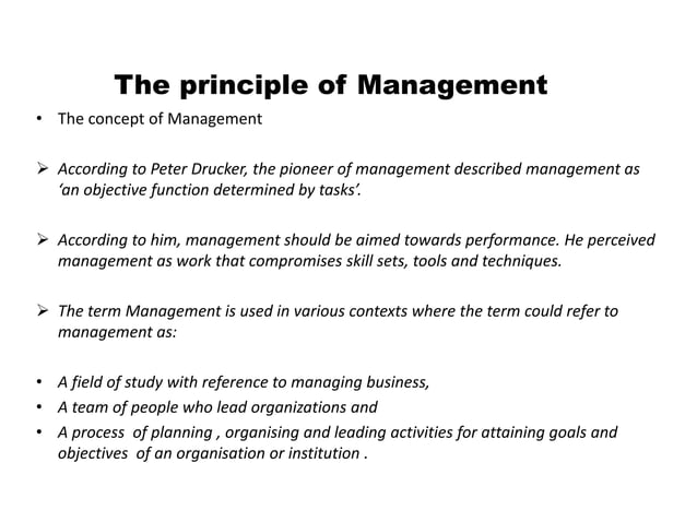The principle of management | PPTX