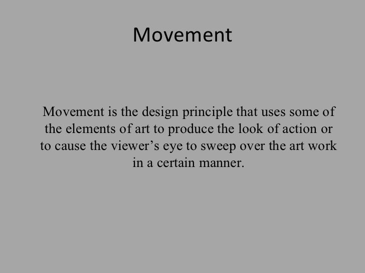 Movement Element Of Design : The principles of design