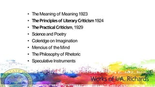 The principles of literary criticism by i. a. richards analysis of the ...