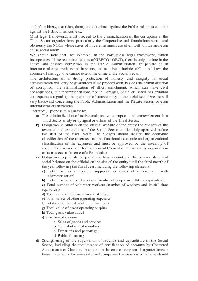 the principles of morality and transparency in the third sector by pr 7