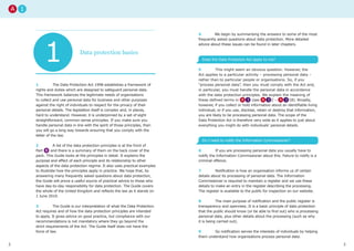 Dpa Principles The principles of the Data Protection Act in detail - uk | PDF