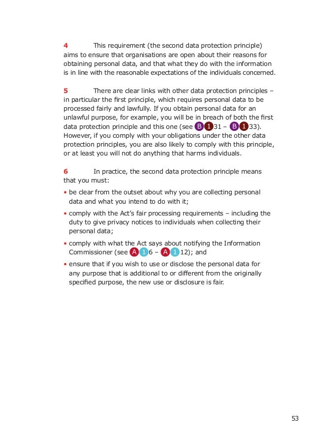 The principles of the Data Protection Act in detail - uk