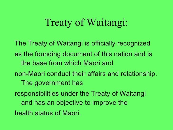 The Principles Of The Treaty Of Waitangi