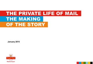 THE PRIVATE LIFE OF MAIL
January 2015
THE MAKING
OF THE STORY
 