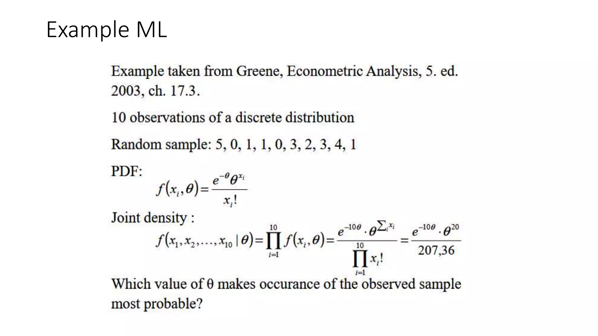 Example ML
 