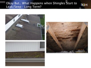 Okay But.. What Happens when Shingles Start to
Leak/Seep - Long Term?
 