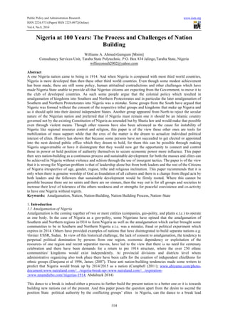 The Process And Challenges Of Nation Building