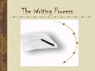 The Writing Process
 