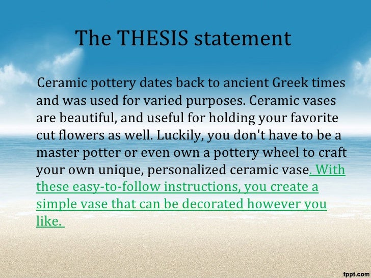 process essay thesis statement