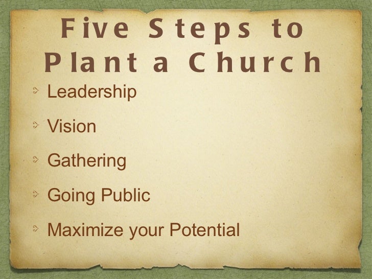 The process of church planting