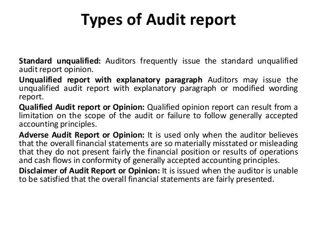 Audit report example image