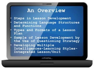 The process of lesson development | PPTX | Education