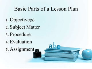 The process of lesson development | PPTX