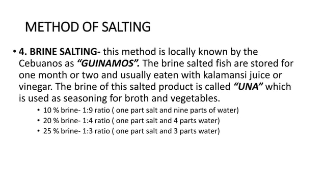 Salshing Process THE PROCESS OF SALTING AND CURING...pptx | Chemistry | Science