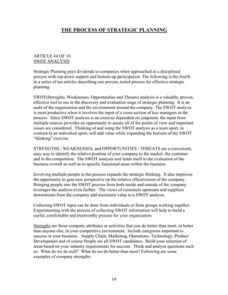The process of strategic planning | PDF