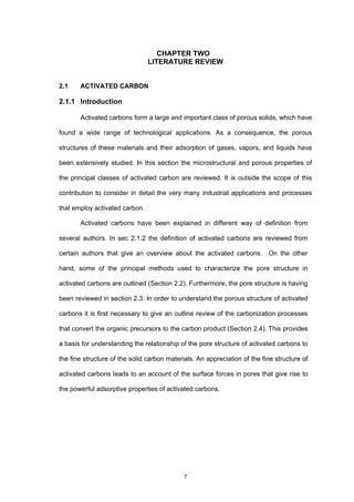 The production and characterization of activated carbon using local ...