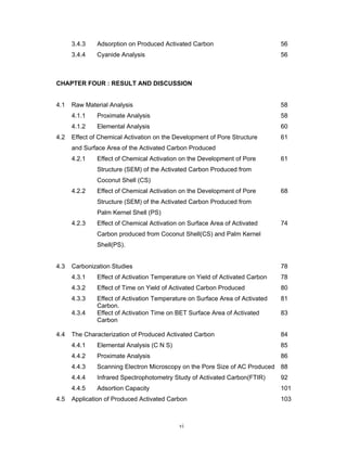 The production and characterization of activated carbon using local ...