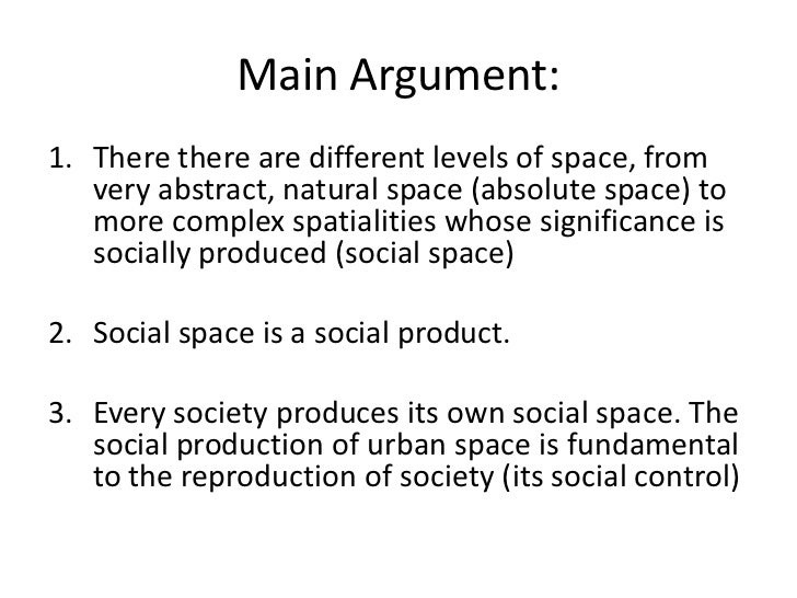 The production of space hi