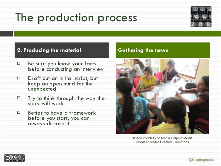 The news production process