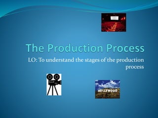 LO: To understand the stages of the production
process
 