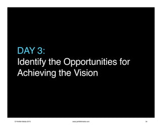 DAY 3:
Identify the Opportunities for
Achieving the Vision
© Perfetti Media 2015 www.perfettimedia.com 34
 